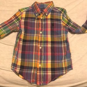 Boys Polo Long Sleeve button down- 3T